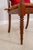 Pair of Baker Attributed Mahogany Caned Seat Cushioned Armchairs For Sale - Image 13 of 18