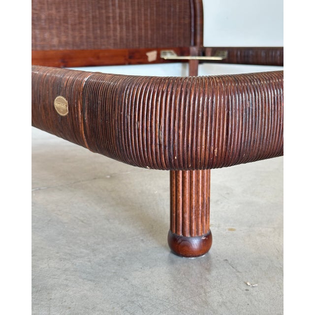 Roberti Rattan Double Bed, 1970s For Sale - Image 10 of 14
