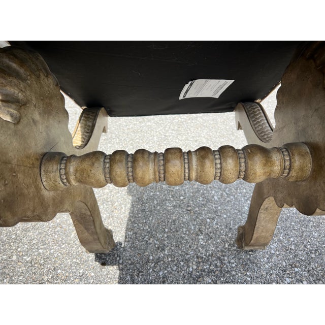 Tomlinson 1970s Tomlinson Carved Pine X-Frame Stools Sold Separately For Sale - Image 4 of 11