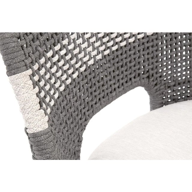 Wood Tapestry Wood Frame Dove Rope Counter Stool For Sale - Image 7 of 8