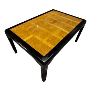 Century Raymond Sobota Chin Hua Collection Burl and Ebony Dining Table For Sale