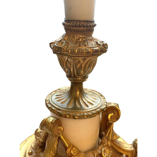 Cream Empire Candlesticks, Set of 2 For Sale - Image 8 of 10