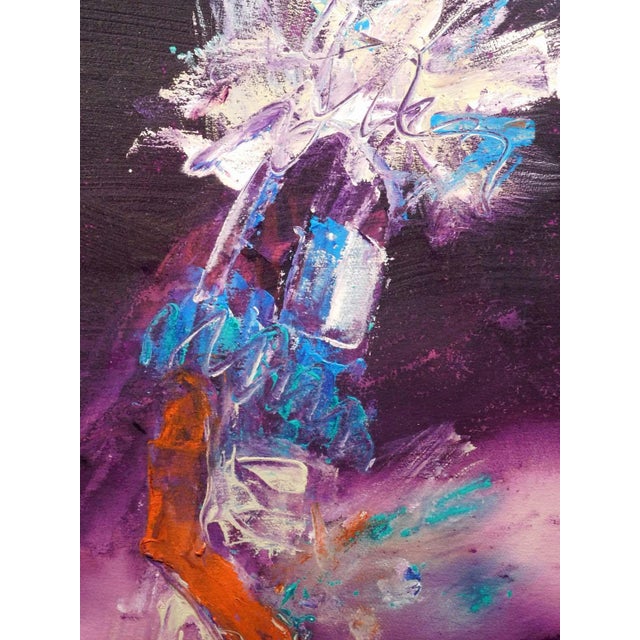 Purple Pablo Antonio Milan Dancing Kachina Acrylic Paper Original Painting Make Offer For Sale - Image 8 of 10