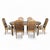 Late 20th Century Oak and Cane Dining Set With Oval Extending Table and Six Chairs For Sale - Image 10 of 13