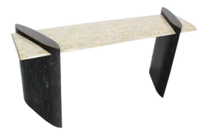 Mid Century Modern Maitland Smith Tessellated Tile Stone Console Table