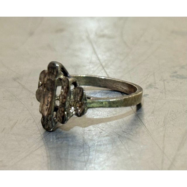 Brutalist Brutalist Sterling Silver Ring For Sale - Image 3 of 5