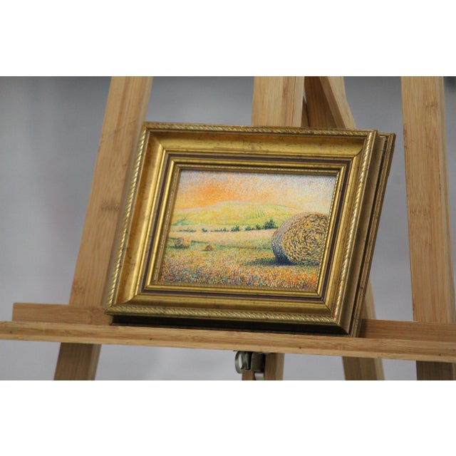 Everwyn, Impressionist Wheat Field Landscape, Oil Painting, Framed For Sale - Image 6 of 15