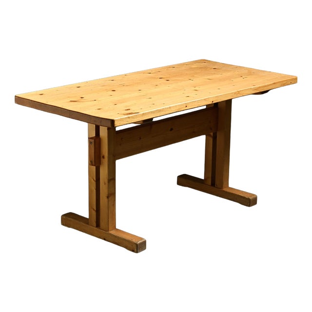 Pine Dining Table, France, 1970s For Sale