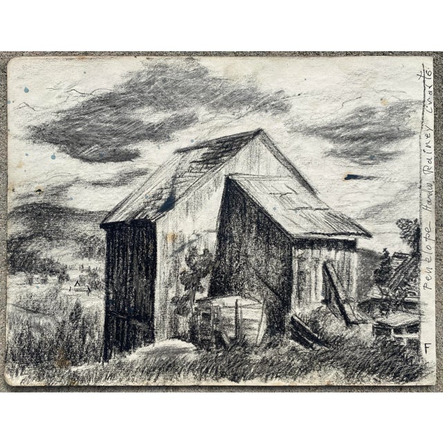 Drawing by Vermont artist Frank Wallace (1915/18-2003). Wallace was born in Toledo, Ohio and grew up in Massachusetts...