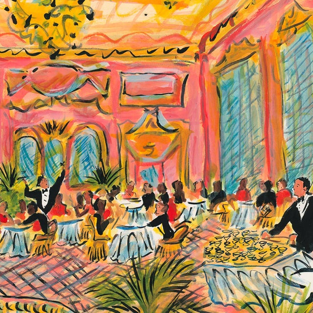 Grand Pink Dining Room Contemporary Figurative Print by Pauline De Roussy De Sales For Sale - Image 4 of 5