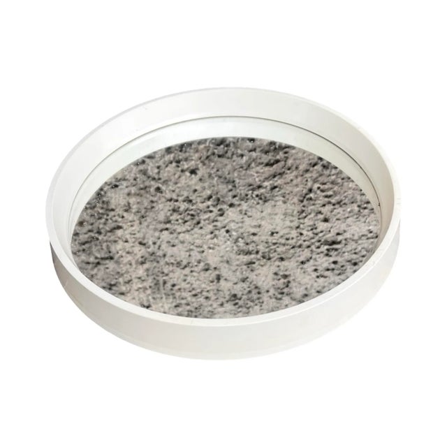 Glass Round Mirror, Hanging Mirror, Reflections by Thermotex, Denmark, Vintage, Scandinavia, 1970s–1980s. For Sale - Image 7 of 11