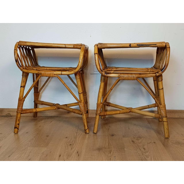 1960s Bamboo Bedside Tables, 1960s, Set of 2 For Sale - Image 5 of 14