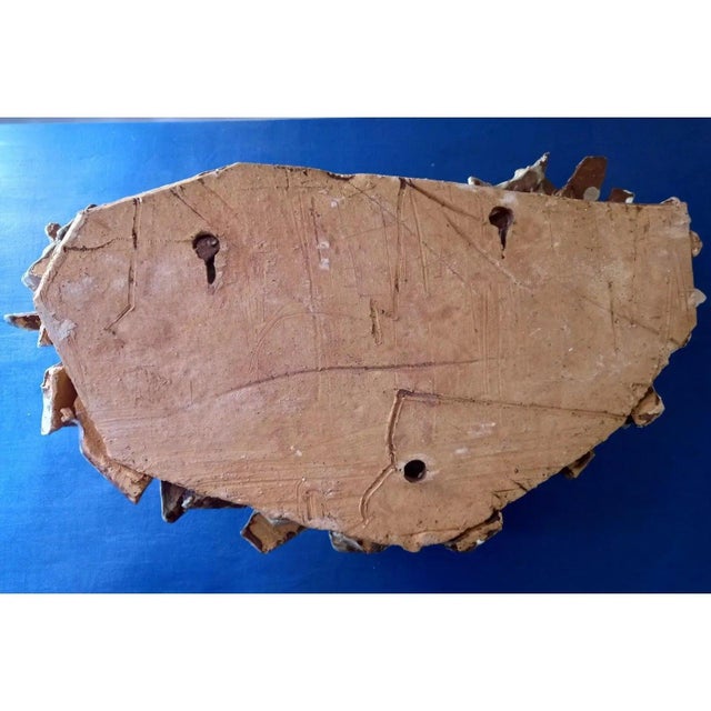 #Late 20th Century Geometric Neutral Palette Ceramic Wall Sconce / Earth Tones For Sale - Image 11 of 11