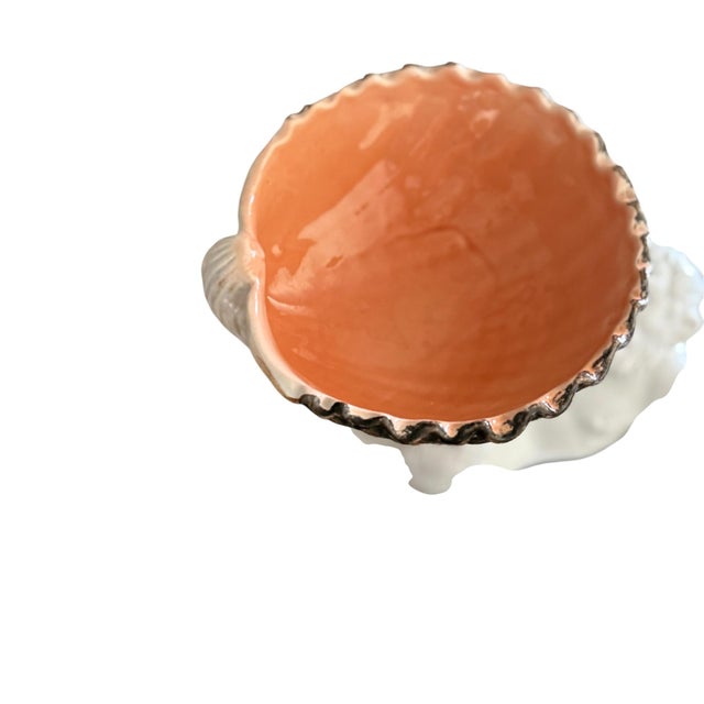 Ceramic Vintage Italian Ceramic Monkey Centerpiece Bowl With Clam Shell Compote For Sale - Image 7 of 12