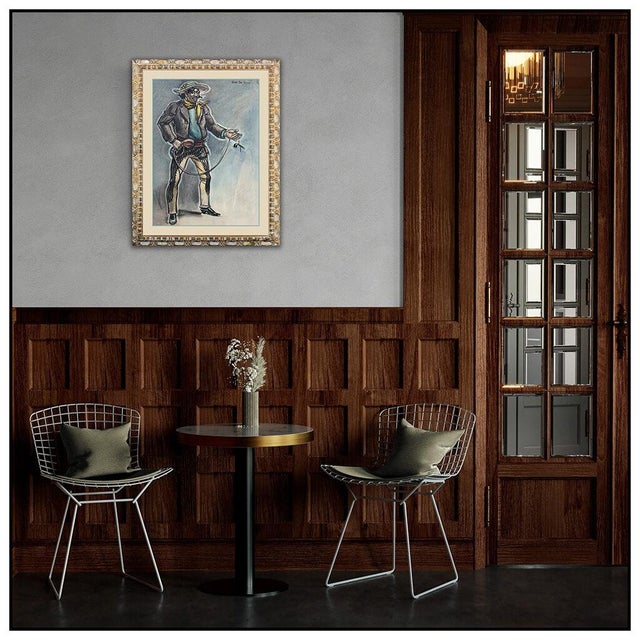 Message us to inquire about custom framing options! (Included for free with every purchase) The artwork here, "Vaquero",...