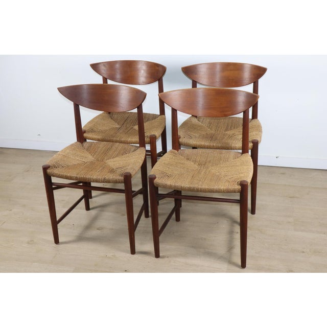 Scandinavian Teak and Rope Chairs by Peter Hvidt, 1960s, Set of 4 For Sale - Image 11 of 18