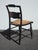 1970s Vintage L. Hitchcock French Country Black Turtle Back Rush Seat Chair Stenciled For Sale - Image 5 of 17