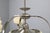 Art Deco Nickel and Cream Glass Chandelier, 1930s For Sale - Image 6 of 14