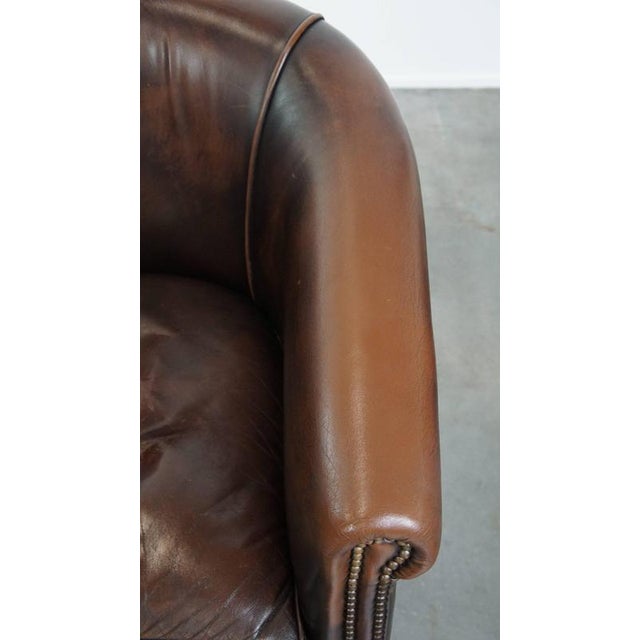 English Style Cowhide Club Armchairs, Set of 2 For Sale - Image 9 of 15
