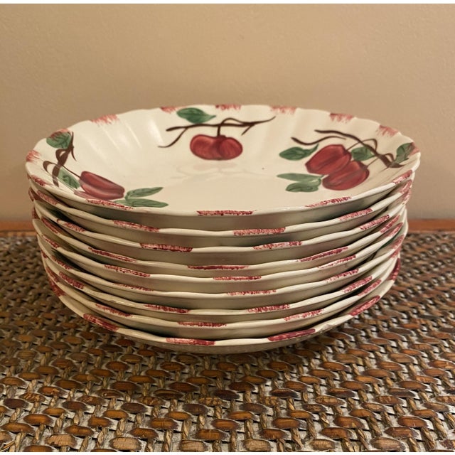 Vintage Blue Ridge Southern Pottery Autumn Apple Soup Bowl For Sale - Image 4 of 6