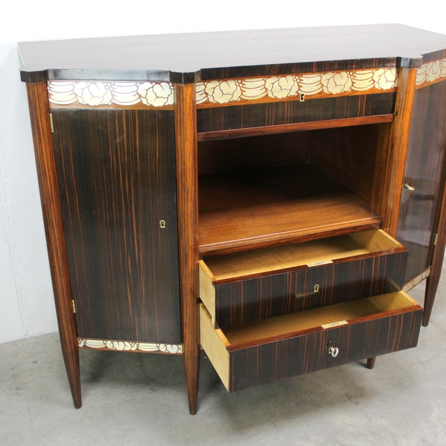 Art Decó Metal Marquetry Sideboard, 1920s For Sale - Image 6 of 18