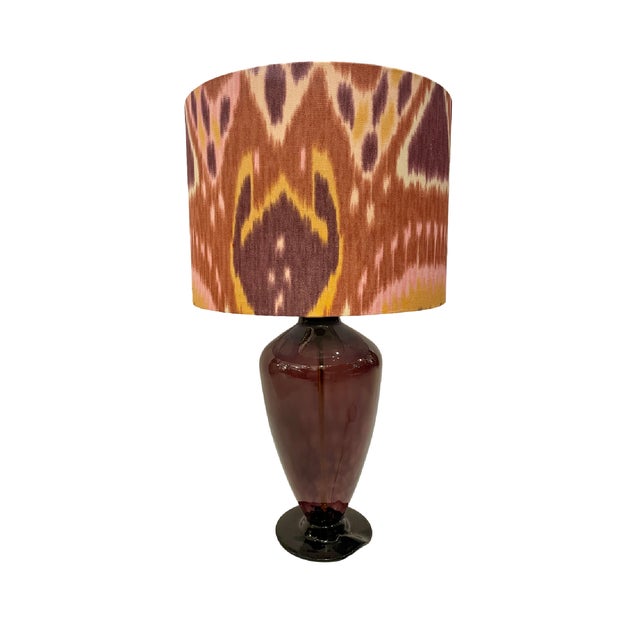 Murano Glass Vase Lamp with Tie-Dye Print, 1960s For Sale - Image 6 of 6