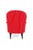 French Button Back Red Stripe Armchair For Sale - Image 5 of 11