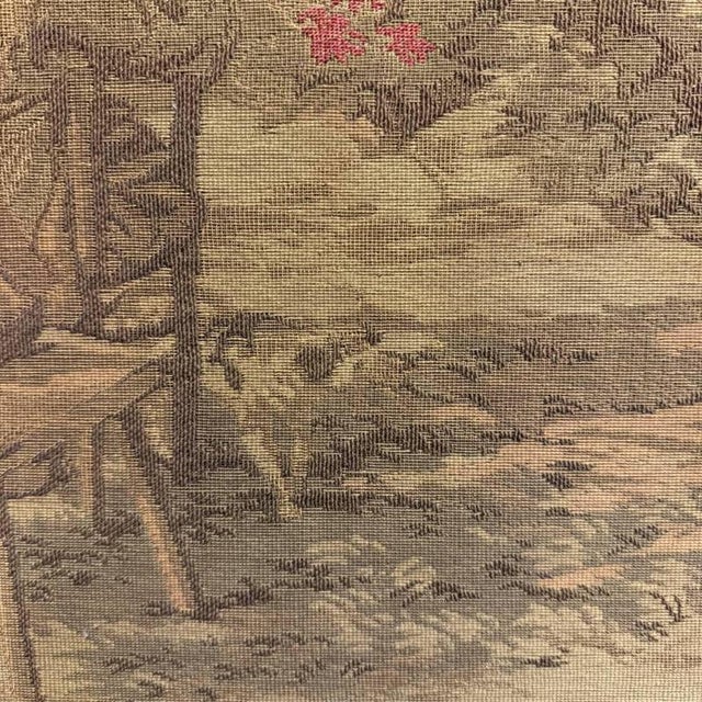 Large Woven Gobelin Tapestry in a Wooden Frame For Sale - Image 16 of 18