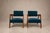 Brazilian Modern Armchairs in Imbuia Wood and Deep Petrol-Blue Mohair, Brazil, 1950s For Sale - Image 15 of 18