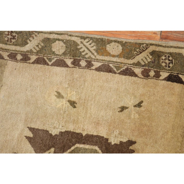 A mid 20th century Turkish Oushak wide Runner Measures: 4'10'' x 12'9''.