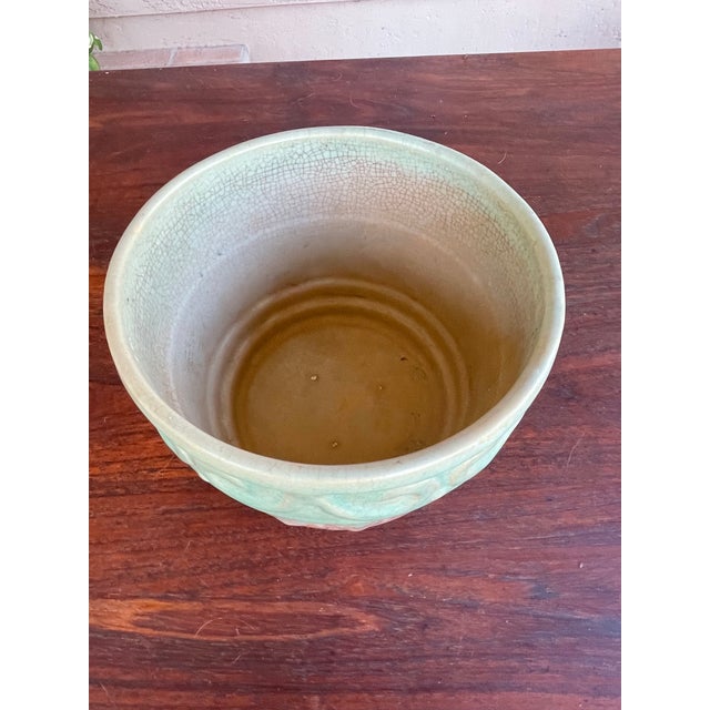 Art Nouveau Art Nouveau 1920s Nelson McCoy Matte Glaze Art Pottery Planter For Sale - Image 3 of 5