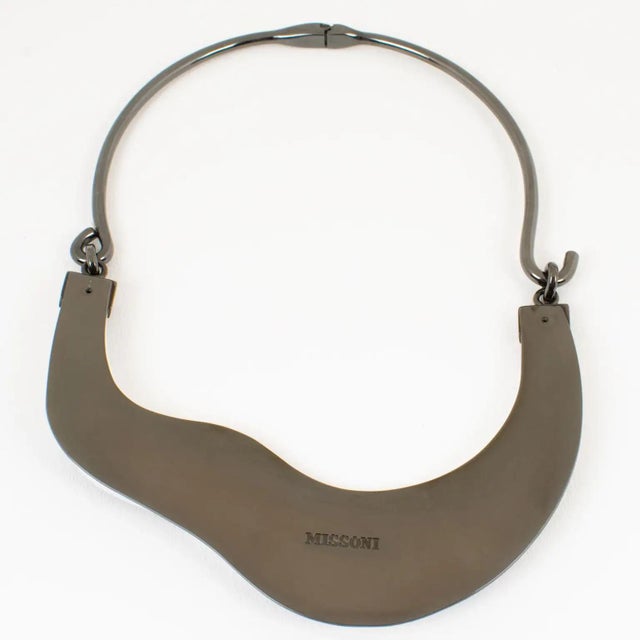 Missoni Bi-Color Rigid Collar Necklace, Spring 2014 Collection For Sale - Image 10 of 11