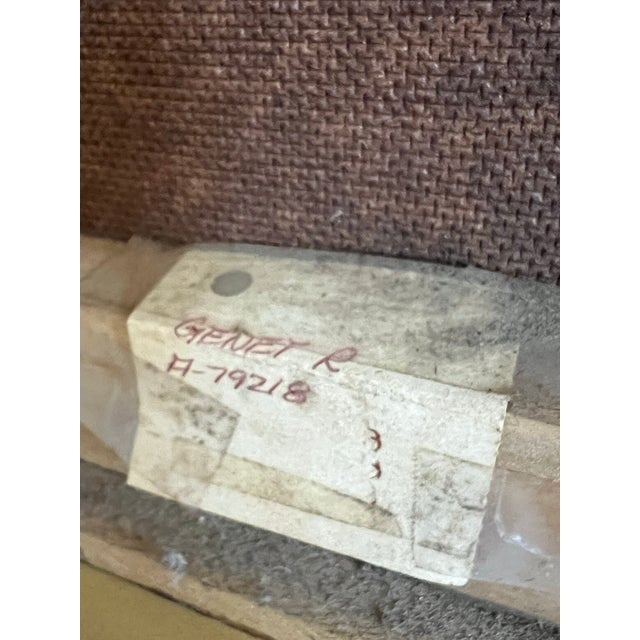 1960s 1960s Mid-Century Modern Figurative Painting of Man and Dog, Signed Genet R For Sale - Image 5 of 7