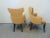 Modern Design Tufted Leather & Raffia Chairs - a Pair For Sale - Image 4 of 6