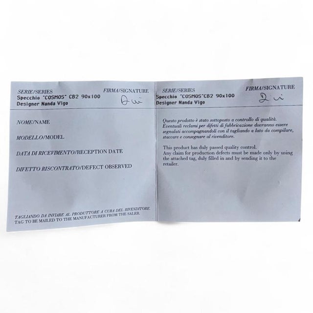 Glass Cosmos Mirror by Nanda Vigo For Sale - Image 7 of 9