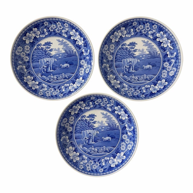 Spode Late 20th Century Spode the Blue Room Collection Traditions Series “Milkmaid” , For Sale - Image 4 of 7