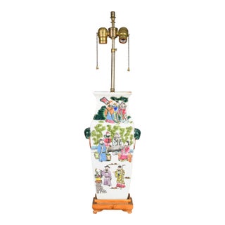 1920s Chinese Porcelain Vase Table Lamp For Sale