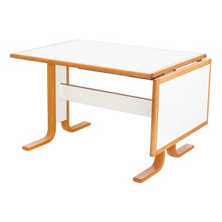 Vintage Scandinavian Beechwood Table with Extension, Sweden, 1980s For Sale