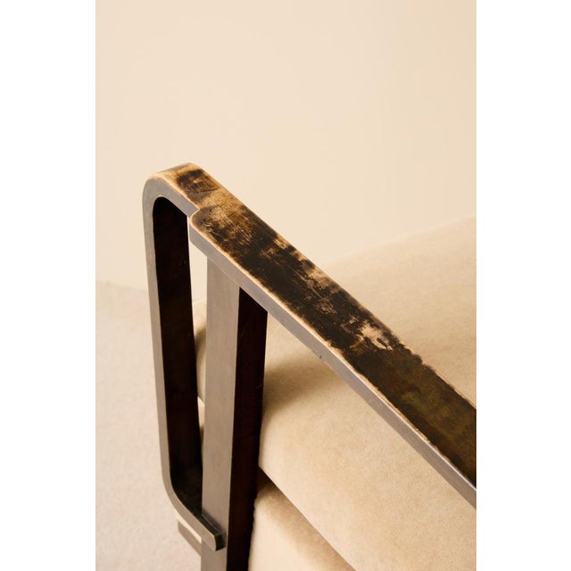 Beige Swedish Modern Easy Chair, 1940s For Sale - Image 8 of 9