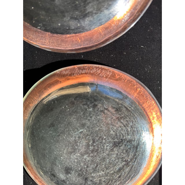 1980s Vintage Annieglass Roman Antique Appetizer Plates – 24k Gold Rim – Signed 1980s (Set of 4) For Sale - Image 5 of 8