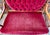 Textile Vintage Victorian-Style Wine Red Velvet Loveseat For Sale - Image 7 of 17