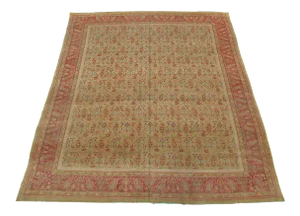 1900s Antique Indian Amritsar Rug - 11'10'' X 9'6''