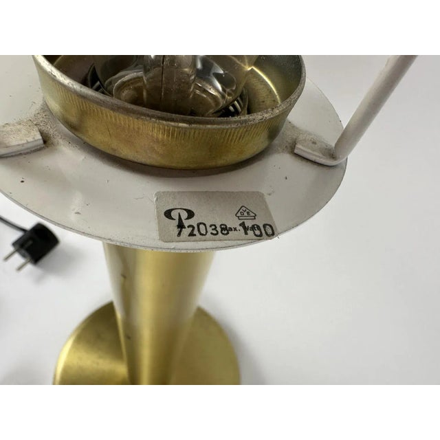 Vintage Table Lamps in Glass and Brass by Peill & Putzler, 1970s, Set of 2 For Sale - Image 9 of 11