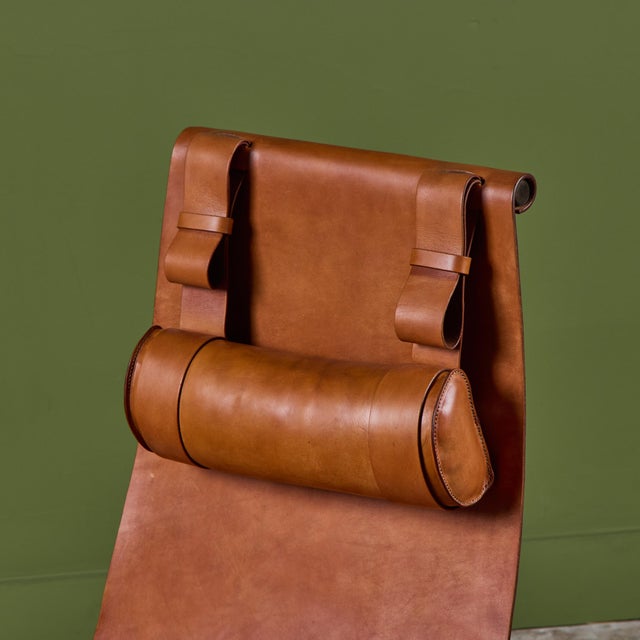 Jean-Paul Rykaert Leather Sling Chair For Sale - Image 12 of 16