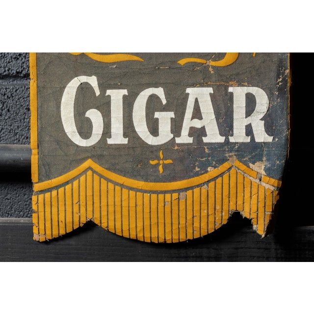 Early 20th Century Tobacco Girl Cloth Advertising Banner For Sale In Chicago - Image 6 of 10