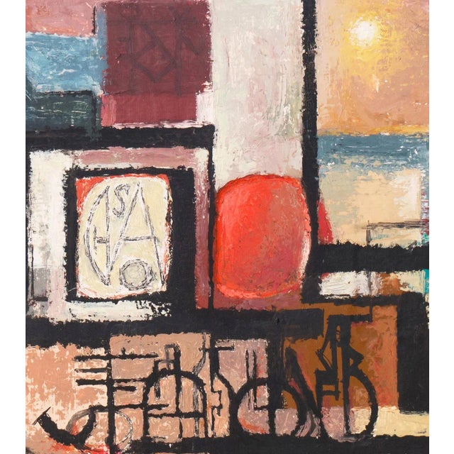 'Geometric Interior' by Jon Cornin, 1957 For Sale In Monterey, CA - Image 6 of 9