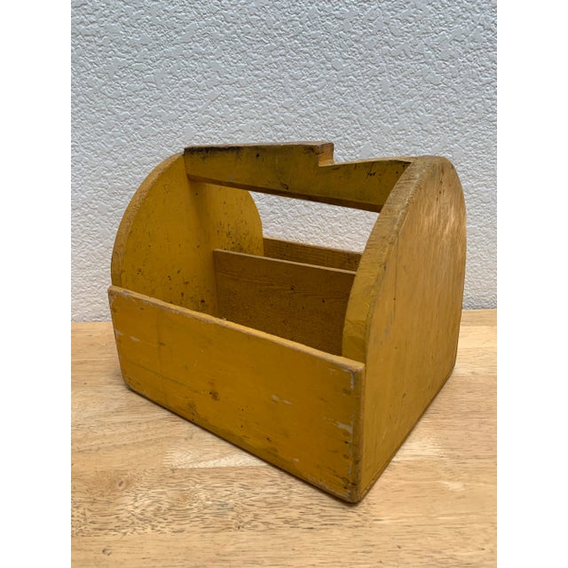 Farmhouse Rustic Vintage Wood Shoe Shine or Tool Box For Sale - Image 3 of 9