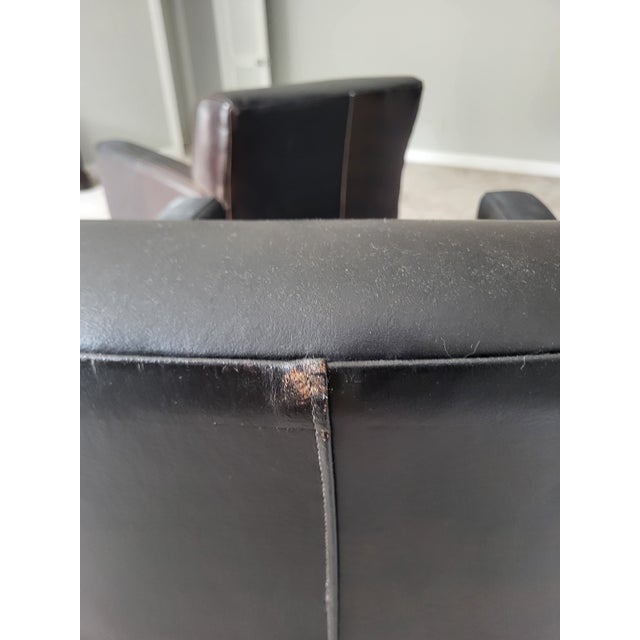 Pair of Bradington-Young Leather Club Chairs For Sale - Image 11 of 14