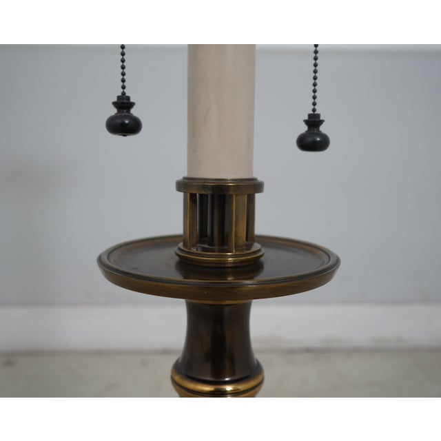 Pair Mastercraft Modern Design Quality Brass Table Lamps For Sale In Philadelphia - Image 6 of 12