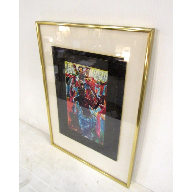Mid-Century Modern Vintage Framed Dancer Print For Sale - Image 3 of 9